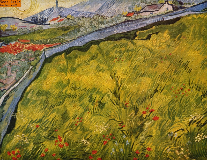 Die eingezäunte Wiese nach van Gogh Gemäldeimitation